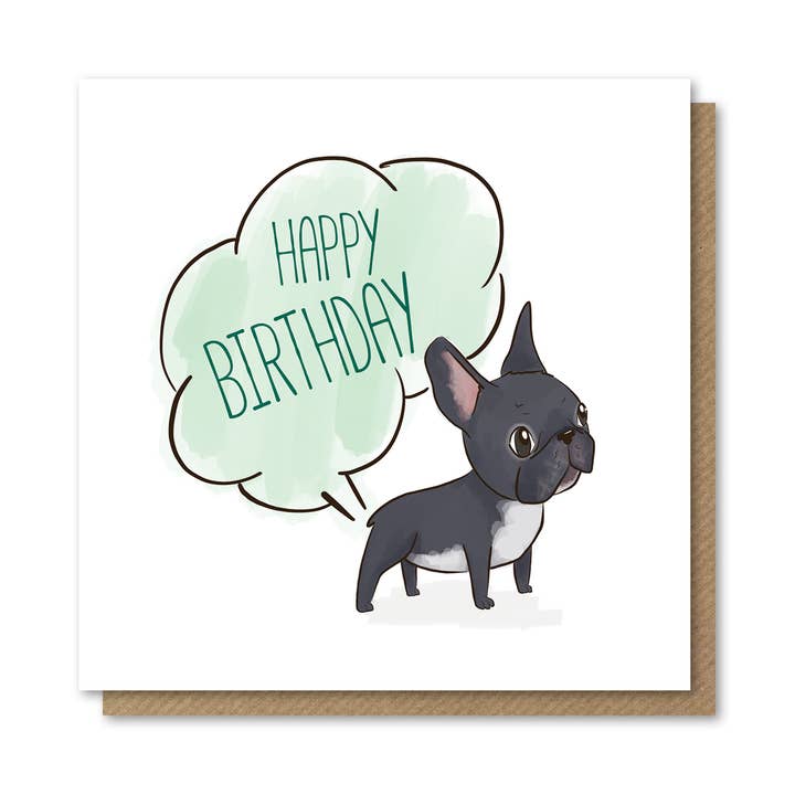 Cartão de peido francês preto feliz aniversário por atacado de Blumoose Studio