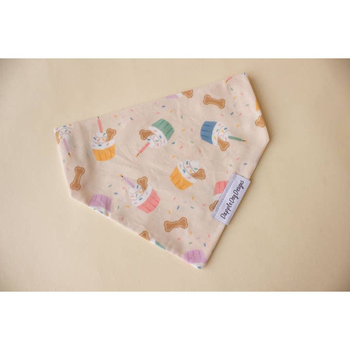 Dapple Dog Designs - Wholesale Pet bandana – Dog - Party Pupcakes Bandana - Birthday Bandana4