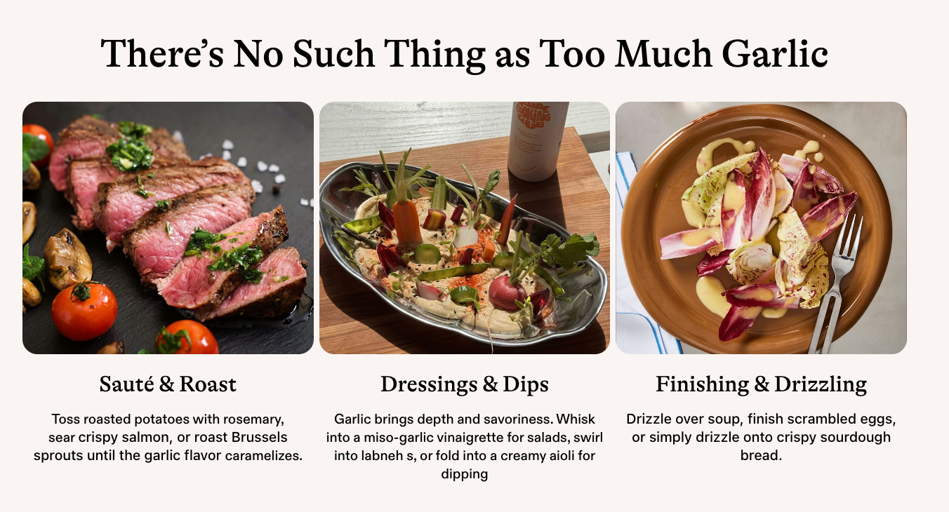 Algae Cooking Club - Wholesale Cooking Oil - Nara's Roasted Garlic Oil (+ Yuzu • Miso) Best Seller5