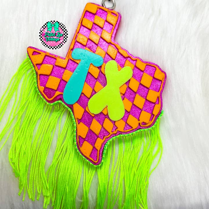 Checkered Texas TX Freshie for wholesale by Pistol Lee Vintage