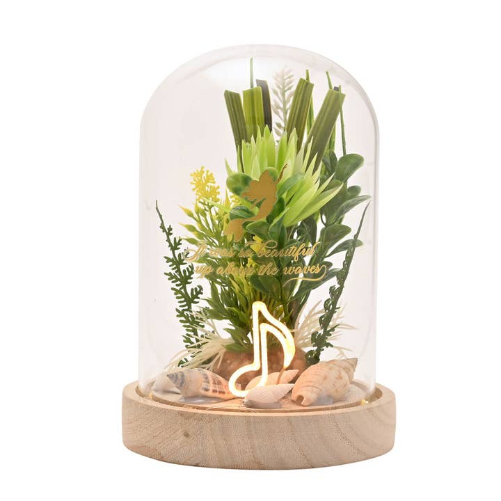 Principessa Disney Pastello Floreale in una Campana di Vetro con Luce al Neon - Ariel per la vendita all'ingrosso da parte di WIDDOP and Co.