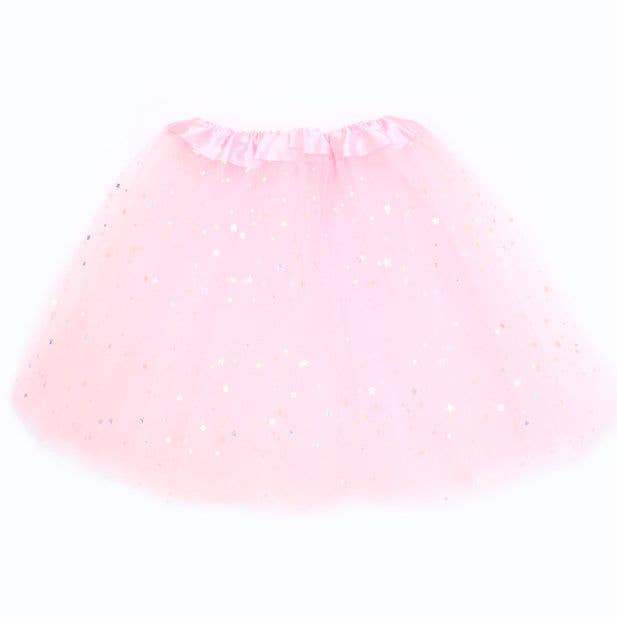 Pink Net Tutu With Stars. Double Layered. Child Size for wholesale by Inca UK