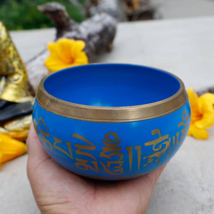Lungta Imports - Vente Accessoire de méditation - Grand bol chantant tibétain Om Mani3
