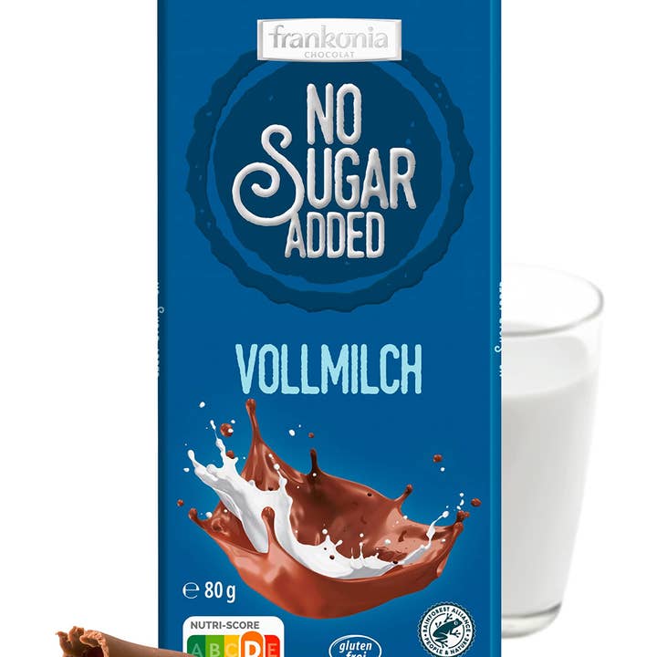 Healthy Alternative e. K. - Wholesale Chocolade - Frankonia Volle melk zonder toegevoegde suiker, zonder toegevoegde suiker, 80 g0