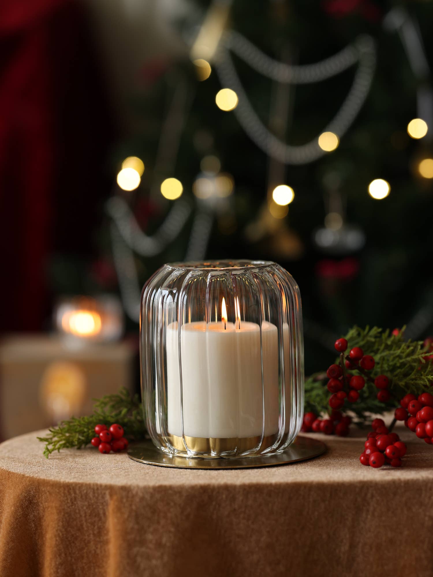 Fleck - Wholesale Candle Holder - Kira Glass Lantern, Large2