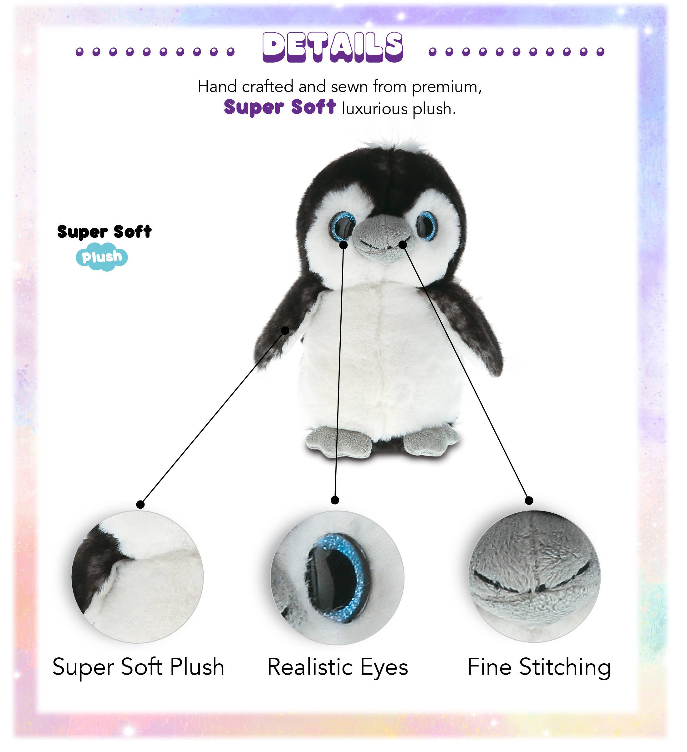 Cota Global – wholesale Stuffed/plush toy – Kids & baby – Super Soft Plush - Grey Penguin 9 Inch1