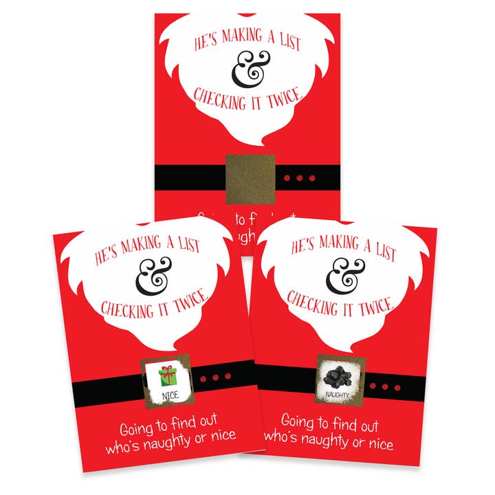 My Scratch Offs - Wholesale Card Game - 50 Santa Naughty Nice Christmas Party Scratch Off Game Cards