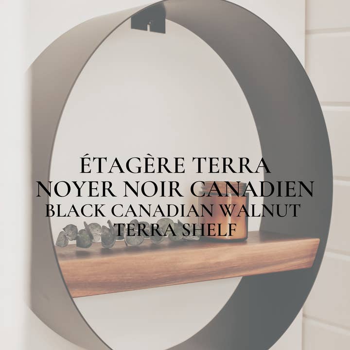 CANADIAN BLACK WALNUT TERRA SHELF for wholesale by Noir et Bois inc.