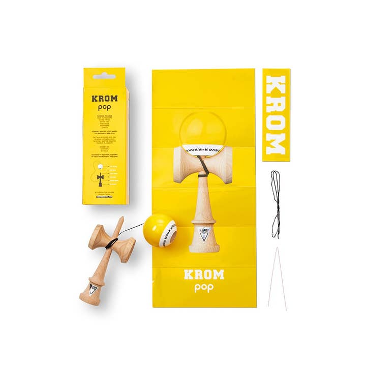 KROM KENDAMA - Wholesale Wood Toy - Kids - KROM · POP LOL YELLOW · KENDAMA2