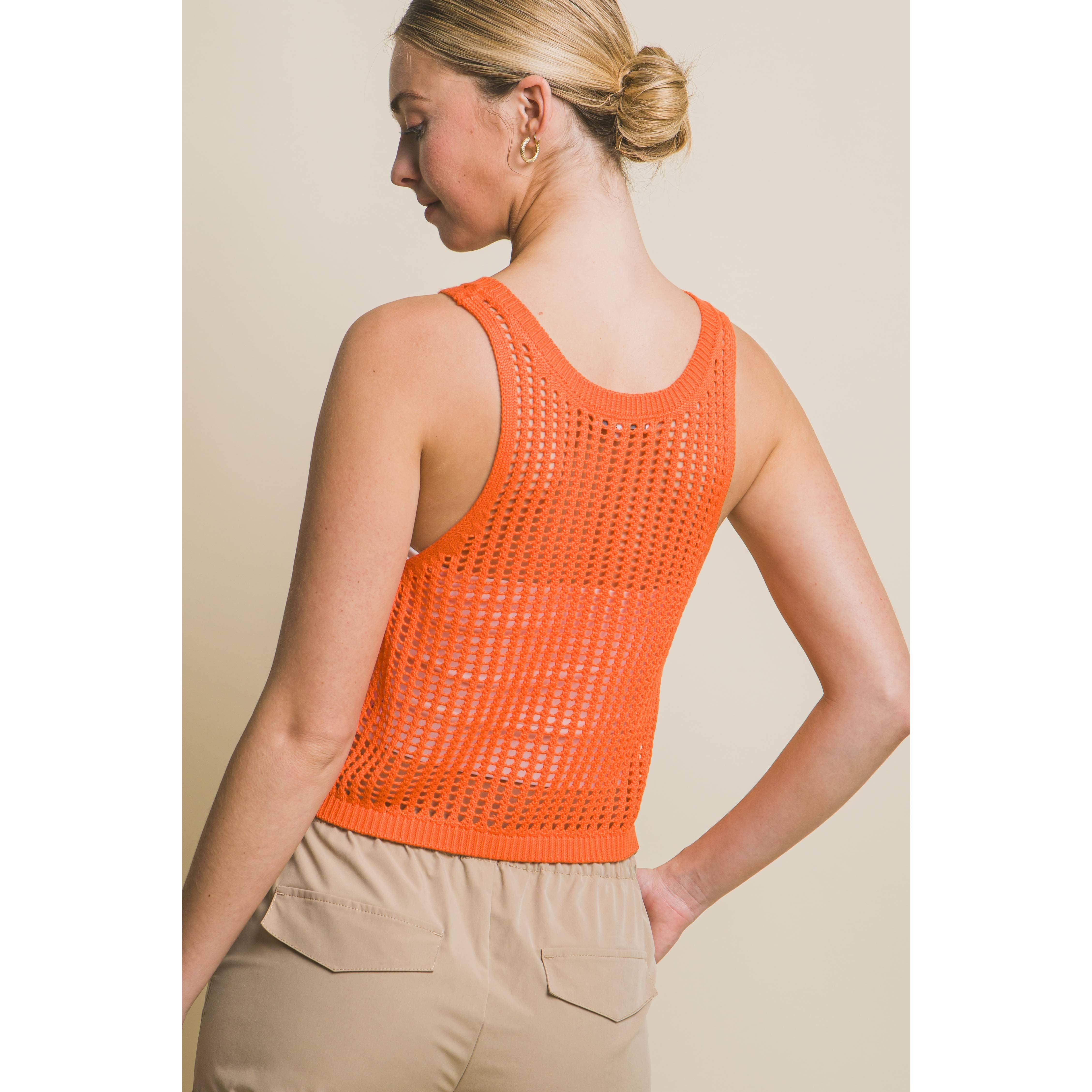 Paperdoll – Großhandel Strickoberteil – Damen – ÄRMELLOSES TANKPULLOVERTOP MIT OFFENEM STRICK8