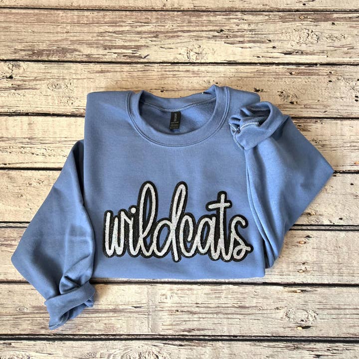 Real Sequin Wildcats Sweatshirt, Bling Unisex Crewneck for wholesale by Shirts & Giggles