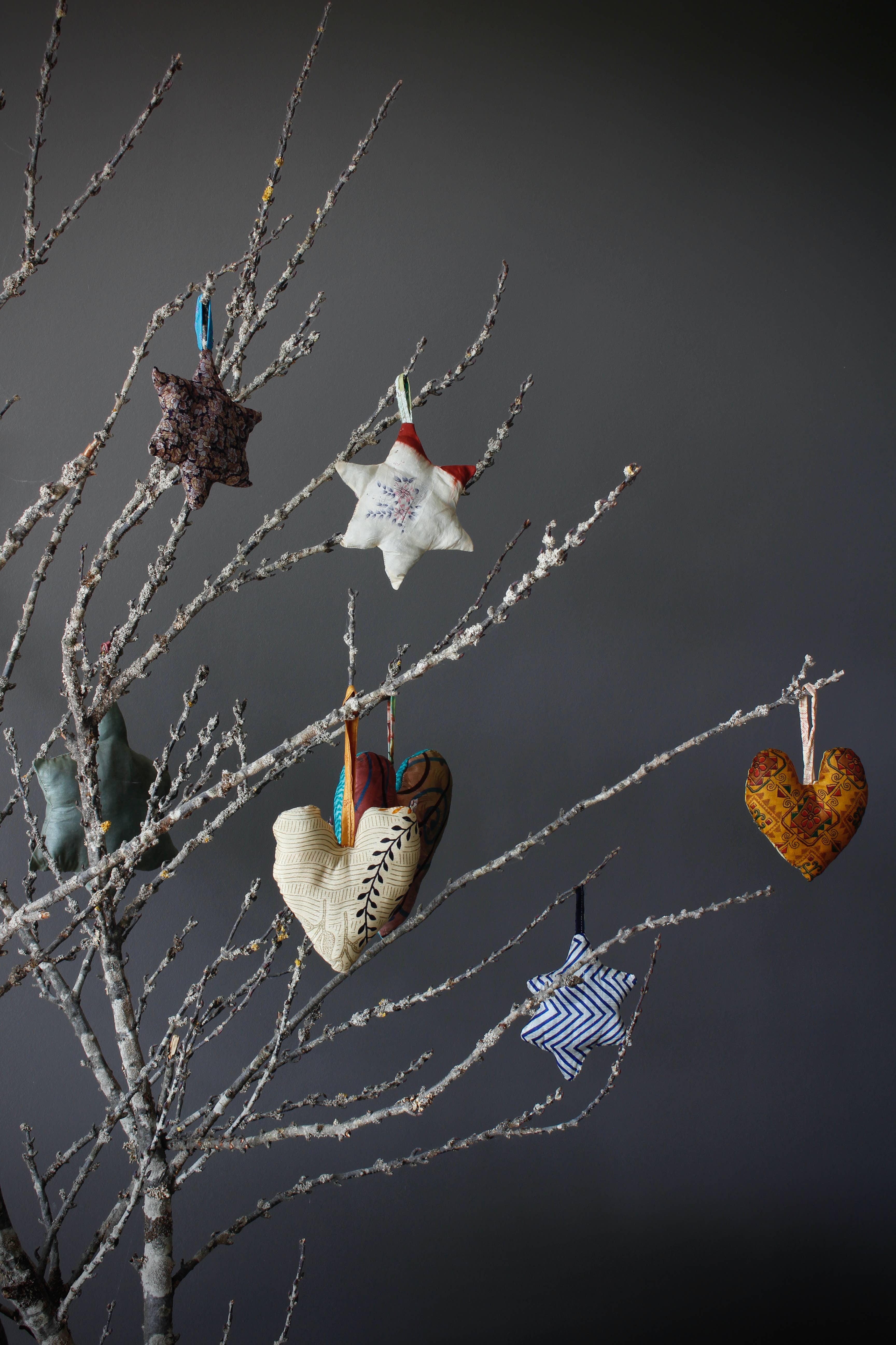 Nordstjerne - Wholesale Ornament - SUSTAIN vintage silk star, small2