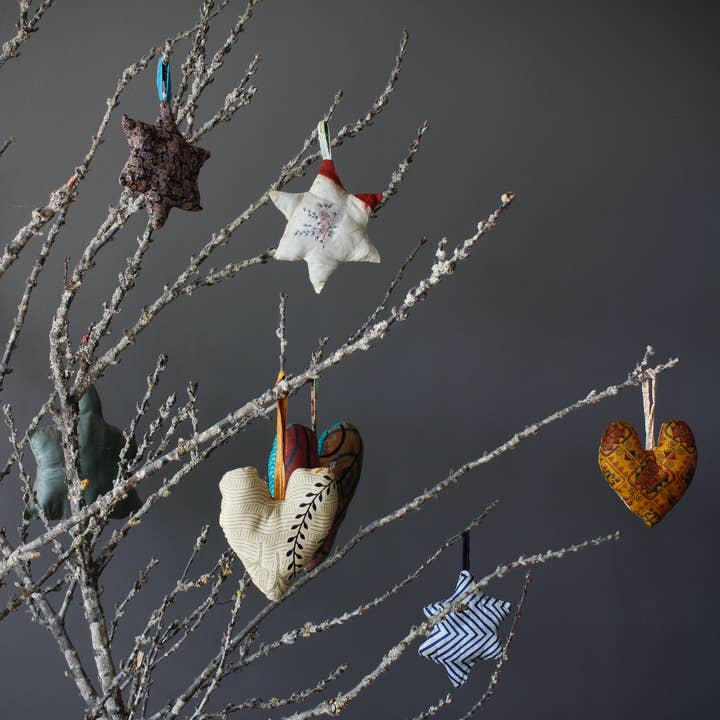 Nordstjerne - Wholesale Ornament - SUSTAIN vintage silk star, small2