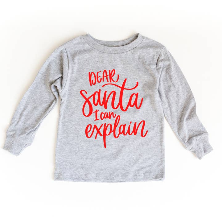 Dear Santa I Can Explain Long Sleeve toddler Christmas Shirt for wholesale by Benny & Ray Apparel