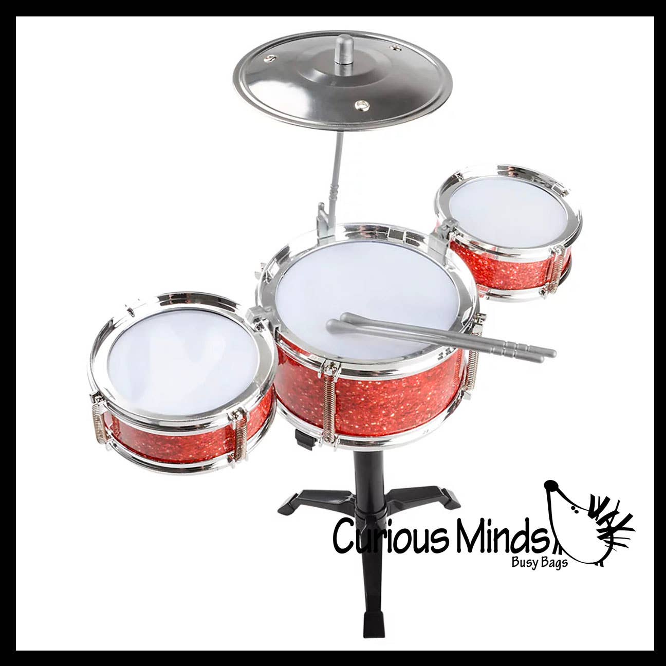 Curious Minds Toys - Wholesale Musical Toy - Kids & Baby - Mini Drum Set - Percussion Set - Instrument for Kids Musical1