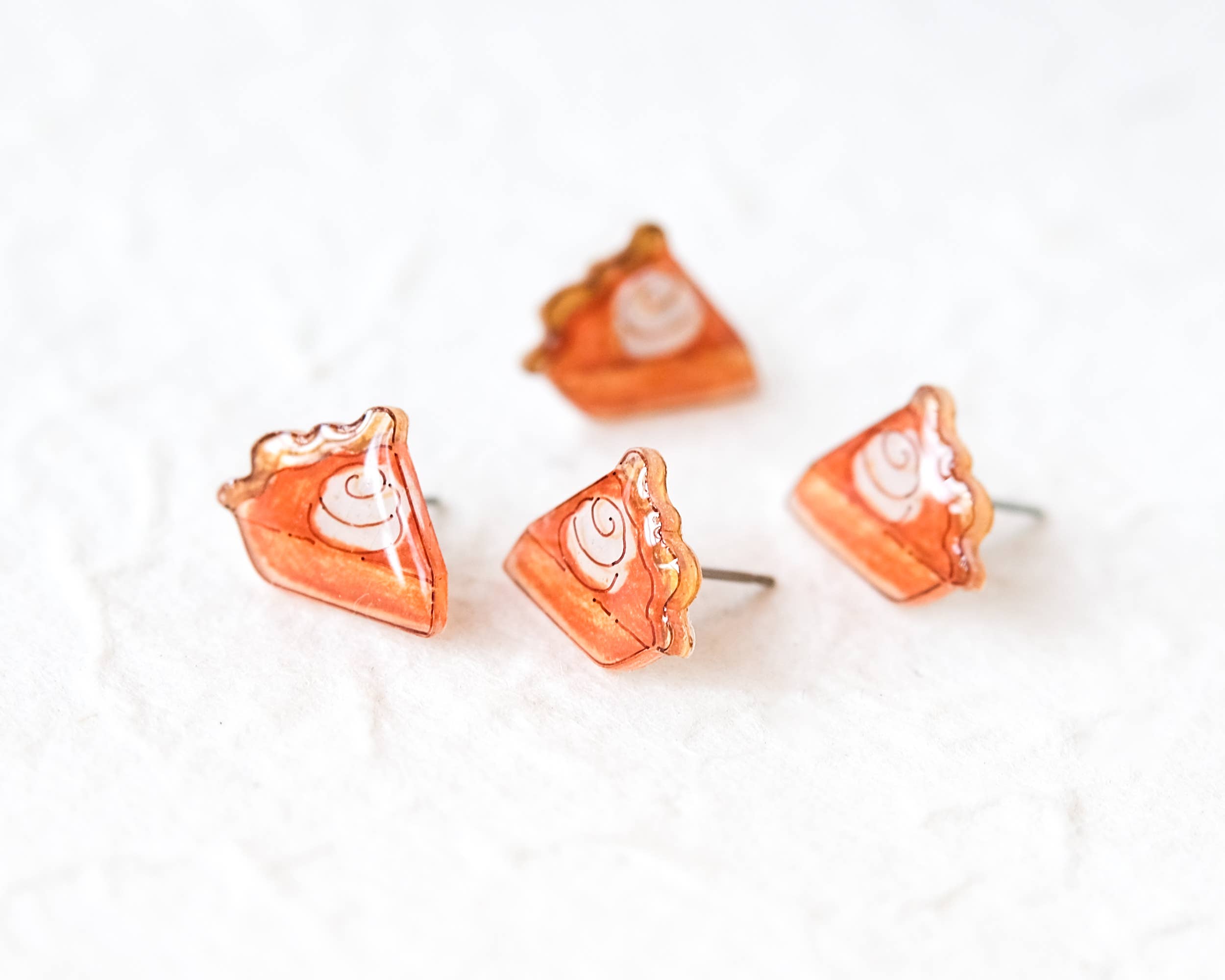 Poptone Co. - Wholesale Stud/Post Earrings - Pumpkin Pie Thanksgiving Stud Earrings2