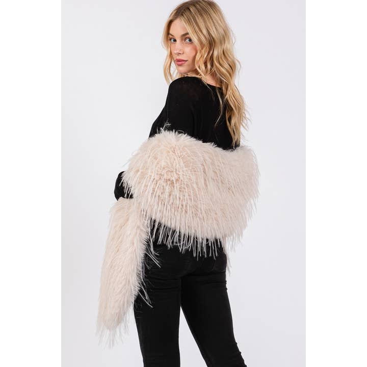 Artini Accessories – Wrap - Mulher por atacado – Xale Iconic Pull Through de Pele Faux3