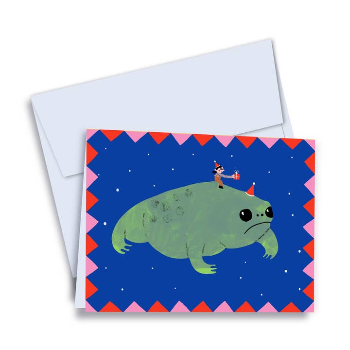 Carte de souhaits - Grenouille de sable de Noël for wholesale by Studio Toute