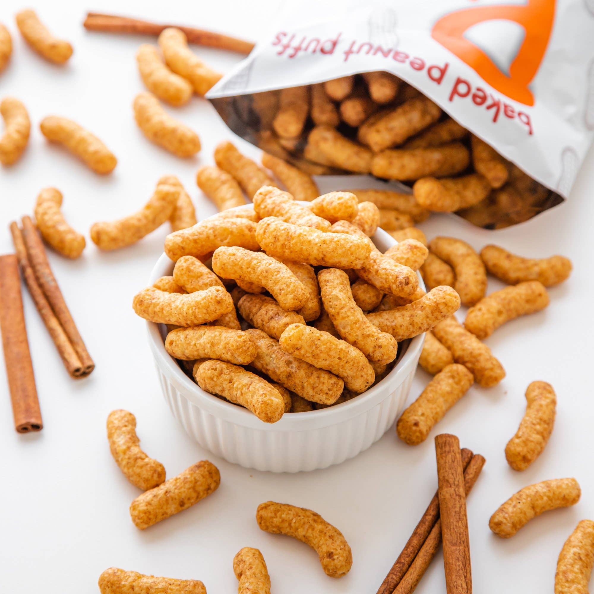 Pnuff Crunch - Vente Encas soufflé - Cinnamon P-nuff Crunch 4oz Paquet de 65