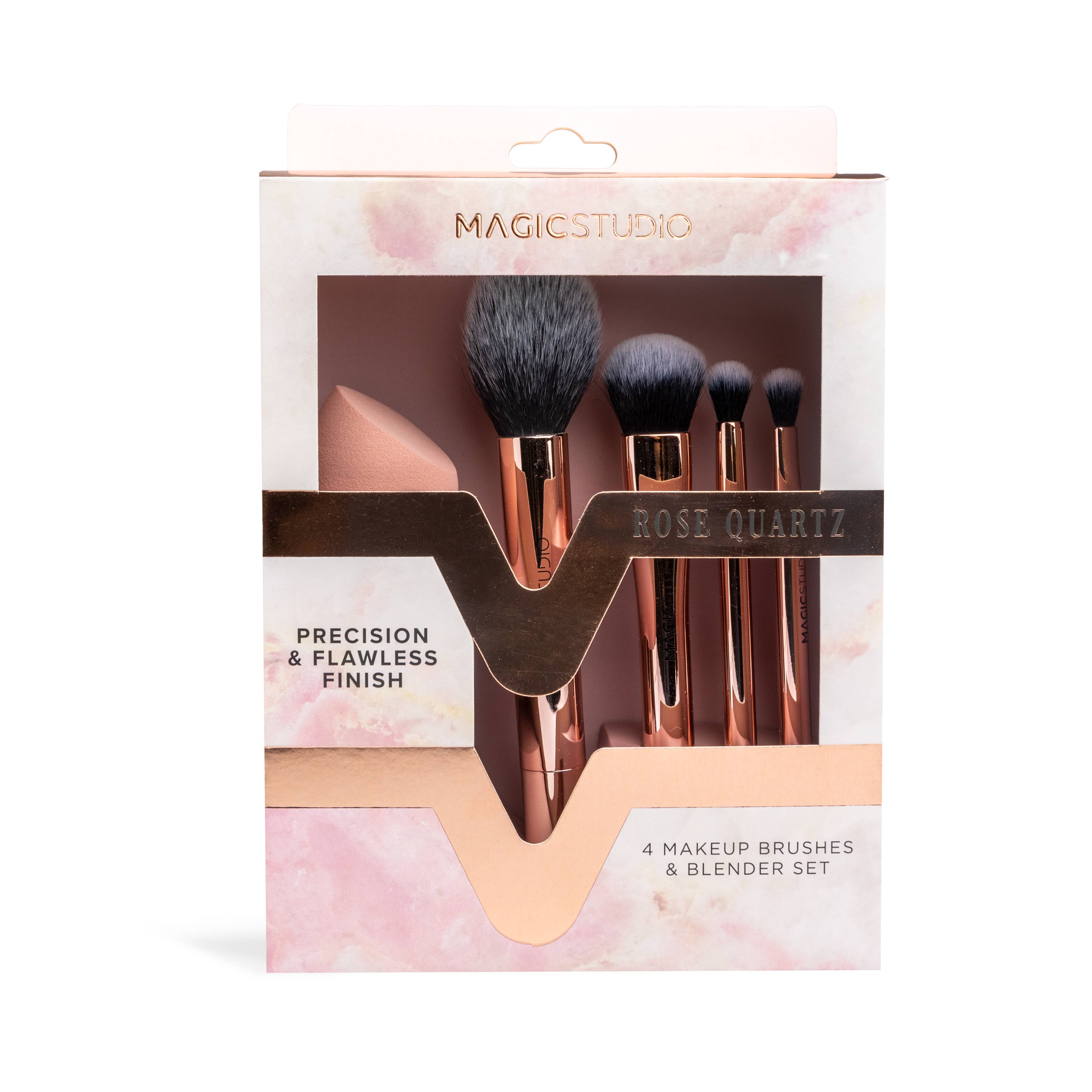 Aquarius Cosmetic SLU - Wholesale Makeup Brush Set - MAGICSTUDIO ROSE QUARTZ MAKEUP BRUSHES&BLENDER SET3