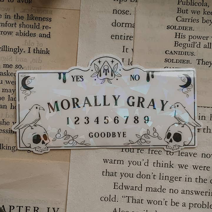 Autocollant Vinyle Gris Moralement pour la vente par Savannah Scribbles Shop