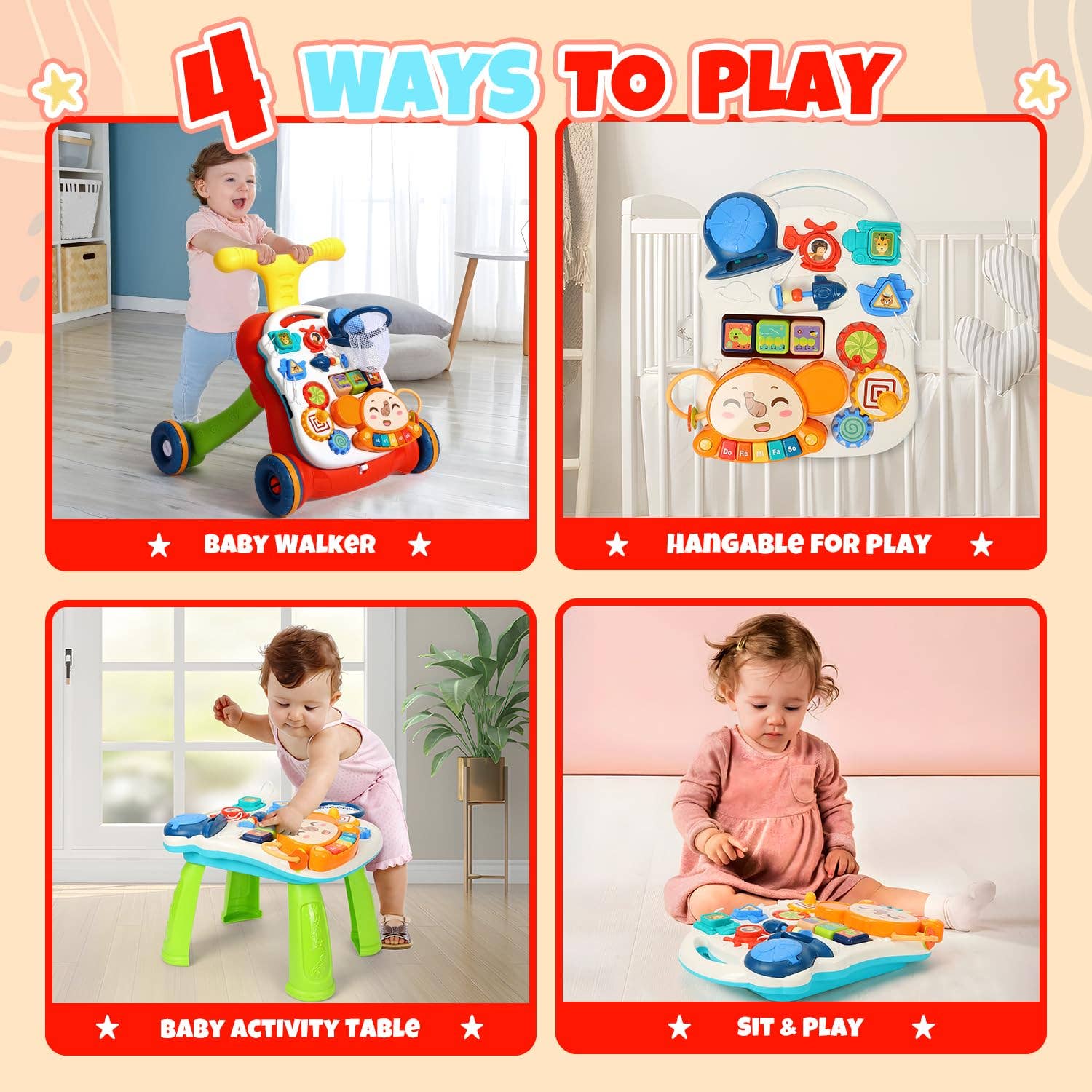 TOY Life - Wholesale Walker - Baby - TOY Life 3 in 1 Baby Push Walker and Activity Center4