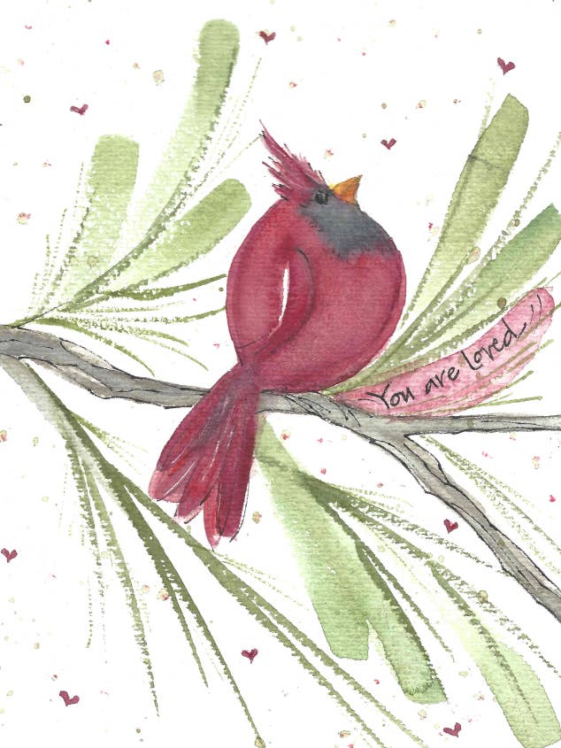 Cardinal Blessing Greeting Card (Versed) for wholesale by Credo Designs LTD