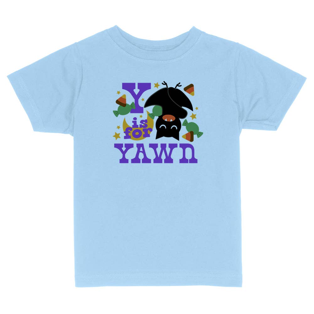 Itsy Bitsy Bella Co - Wholesale Screen Printed T-Shirt - Kids - Y is for Yawn Toddler and Youth Shirt2