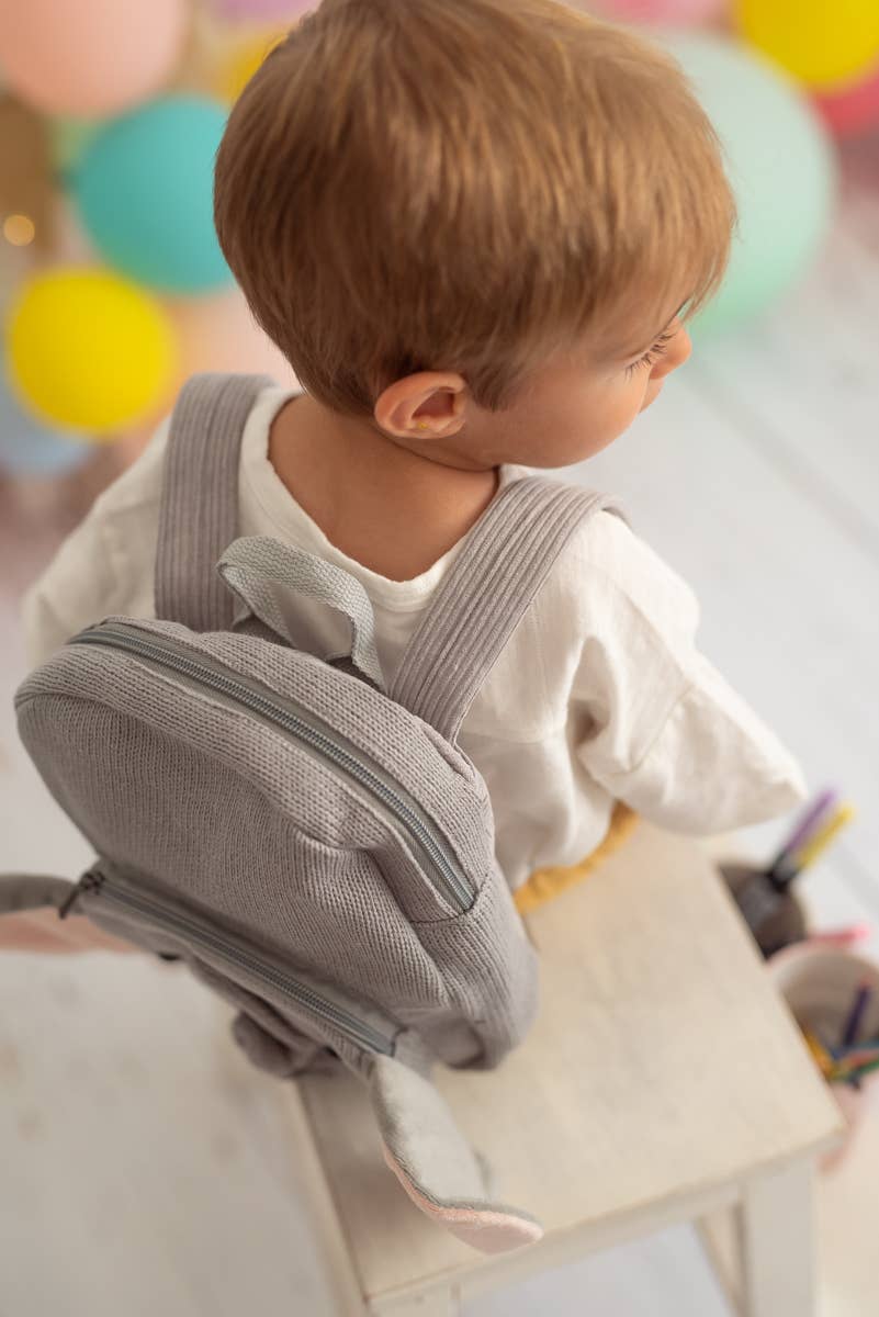 Crochetts – Mochila - Crianças por atacado – Mochila de algodão com elefante em crochê2