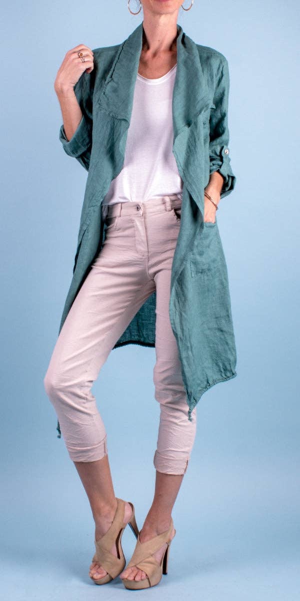 Gigi Moda - Wholesale Jacket - Women's - Shawl Style Long Linen Jacket6