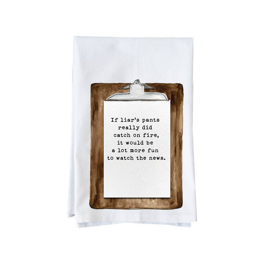 Knollwood Lane - Wholesale Tea Towel - Pants On Fire Kitchen Towel