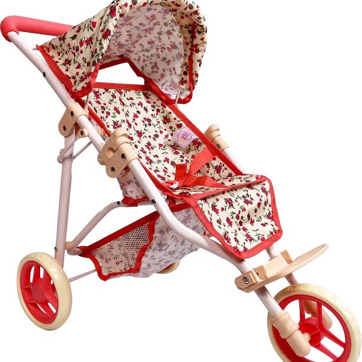 The New York Doll Collection - Wholesale Doll Stroller - Kids - Baby Doll Floral Jogging Stroller