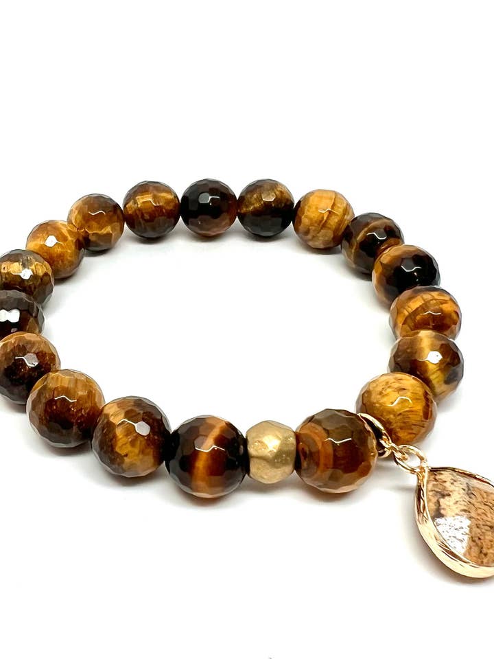 Tigers Eye Bracelet Faceted for wholesale by Stephanie Leigh Jewelry