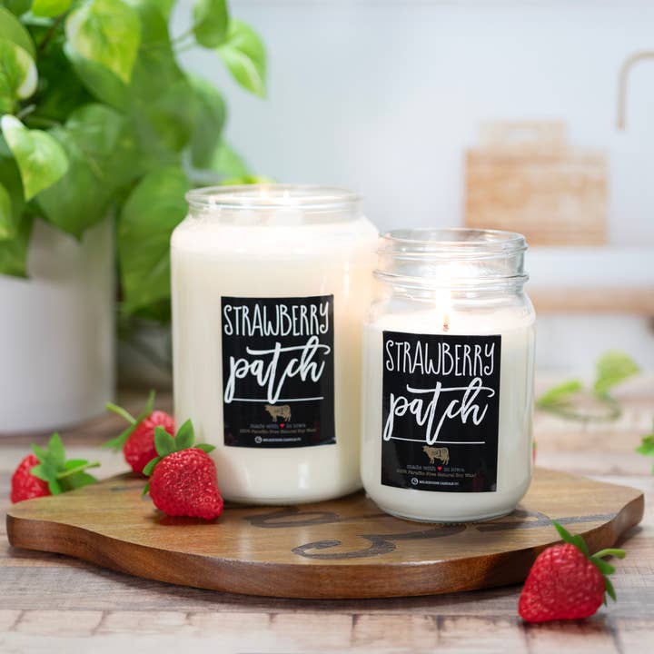 Milkhouse Candle Company - Wholesale Jar/Filled Candle - 13 oz Mason Jar Candle: Strawberry Patch4