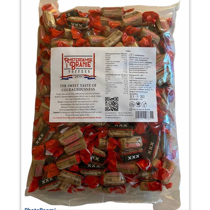 Amsterdamse Branie Toffee (1 kg) - Offizielle Amsterdam Candy für den Großhandel von Rollin' Rainbows