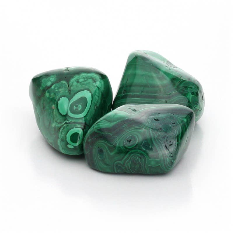 UniArt - Wholesale Ornament - Large tumbled malachite stones, 200 grams