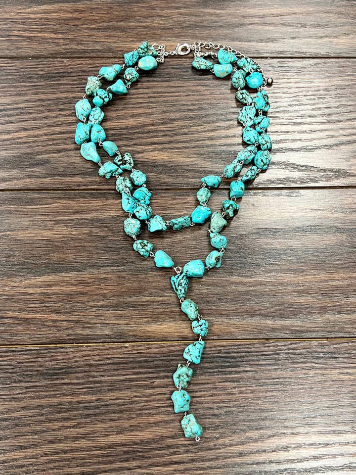 738378, Collar de turquesa hecho a mano para venta al por mayor de ISAC Trading Inc