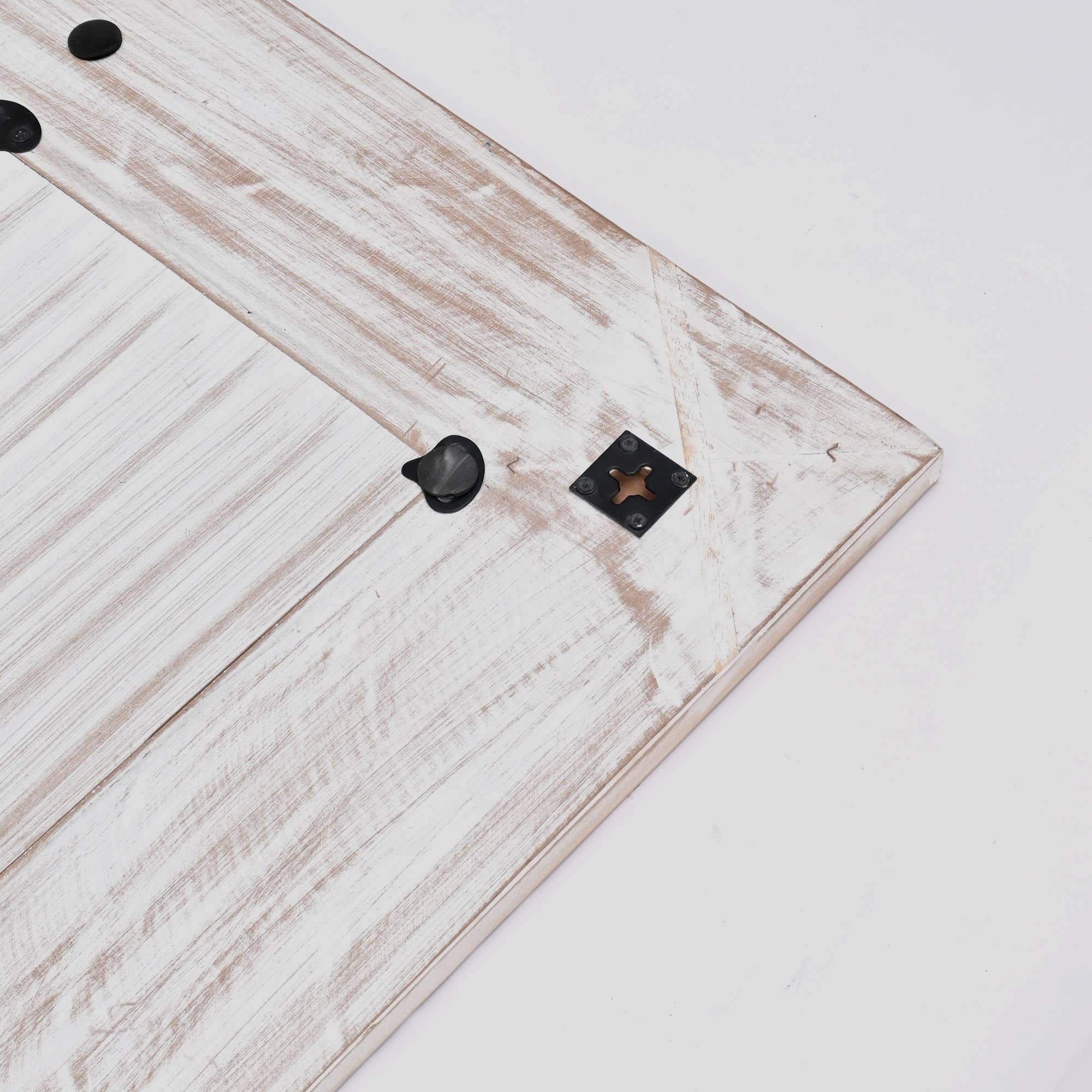 ExpoBazaar - Wholesale Wall Mirror - Rustic White Solid Wood Hand Carved Mirror Accent-36" x 72"5