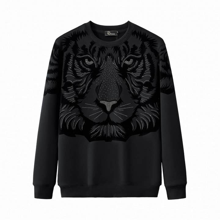 Midnight Roar sweatshirt-BLACK for wholesale by BAROCCO