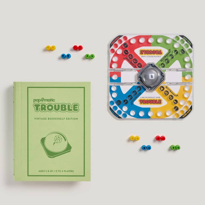 WS Game Company - Wholesale Board Game - Trouble Vintage Bookshelf Edition1