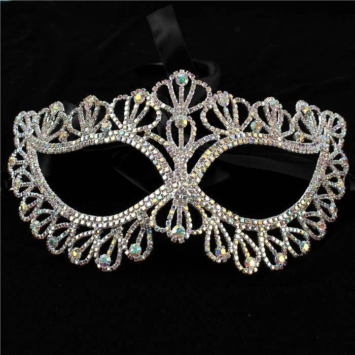 Diacly - Wholesale Costume - Women's - Queen Rhinestone Sparkly Masquerade Face Mask1