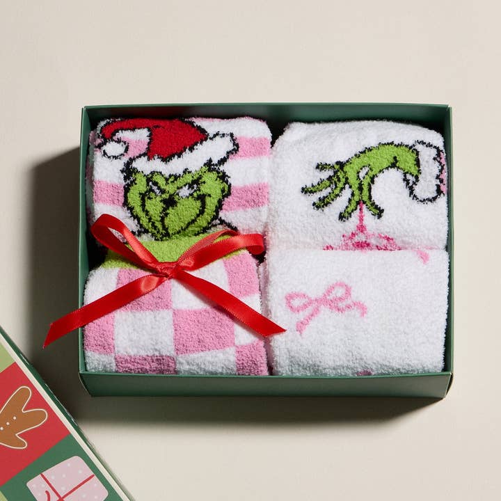 Holiday Sock Gift Set with Green Monster Designs for wholesale by Frem