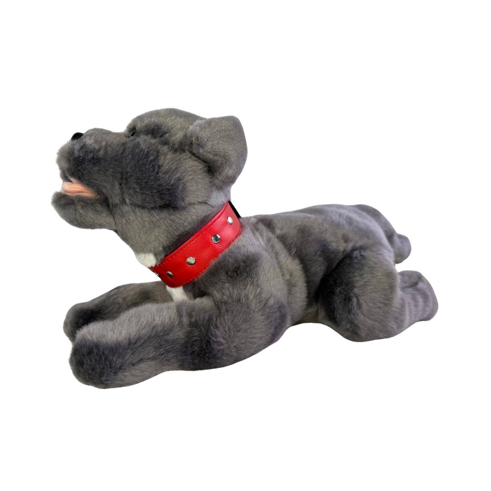 Bocchetta Plush Toys – Großhandel Plüschtier – Hund – Bullet - Staffy - 28 cm schlaff, grau5