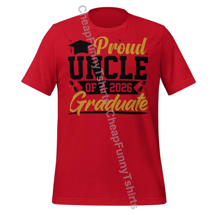 Oncle fier d'un diplômé de 2026 T-shirt unisexe pour la vente par Black and Gifted LLC