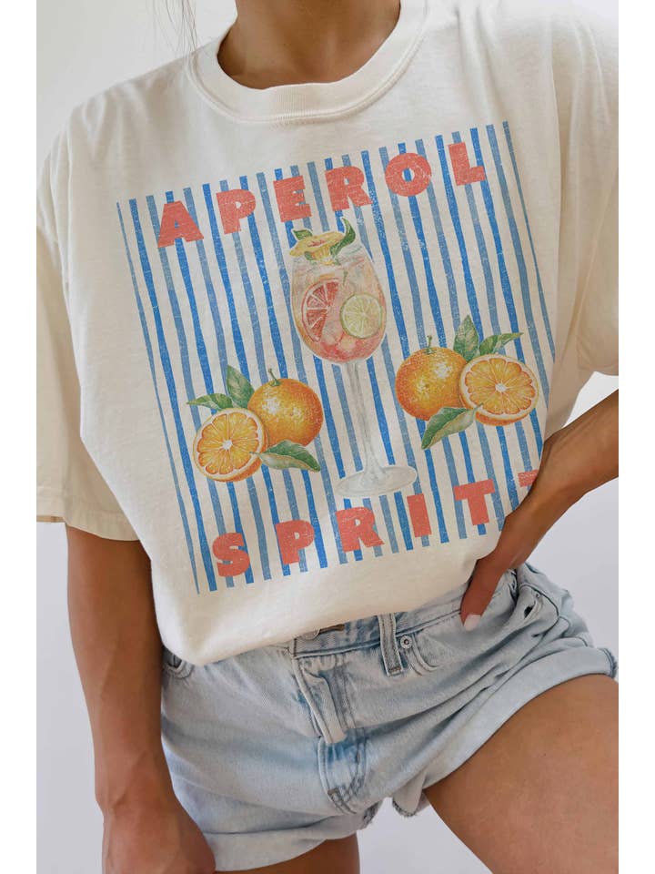 GOOD DAY STREET – T-shirt estampada - Mulher por atacado – Camiseta Oversized Aperol Spritz2