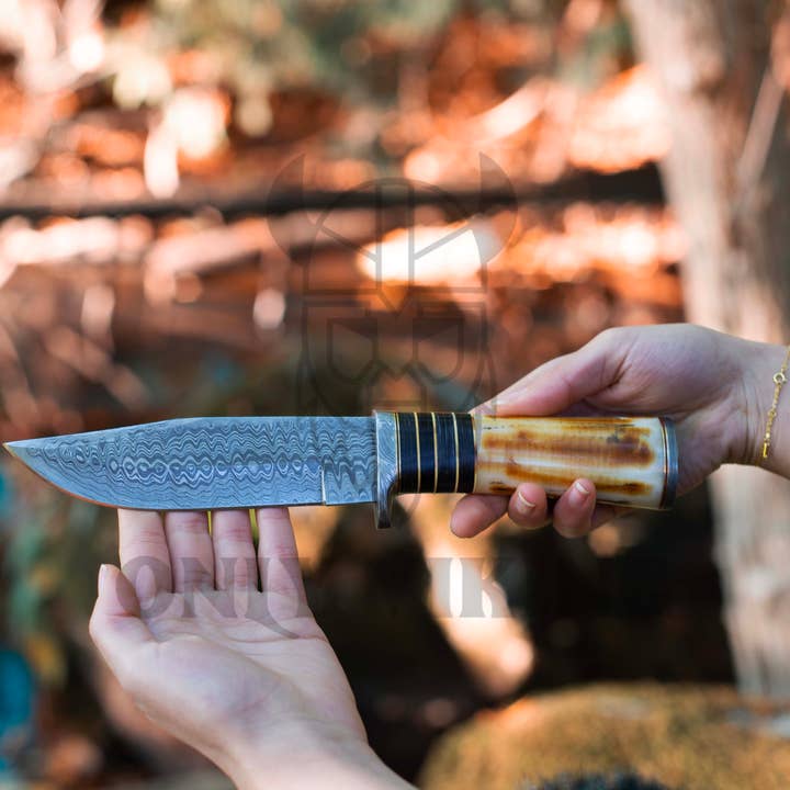 OnlyViking – wholesale Pocket knife/holder – Damascus Hunting Knife | OnlyViking