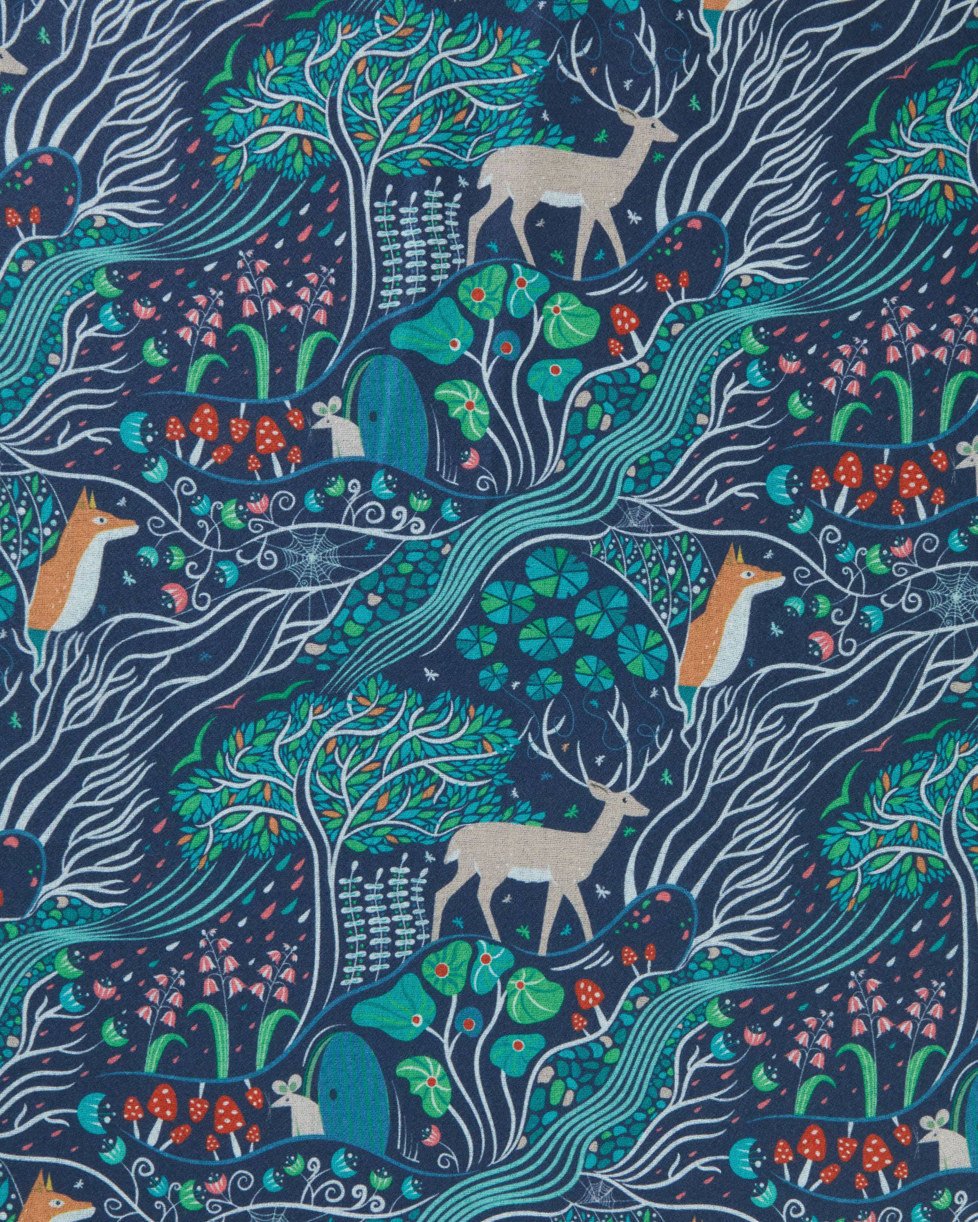 Fable England - Wholesale Scarf - Women's - EU ONLY The Enchanted Tree Thick Scarf - Navy1