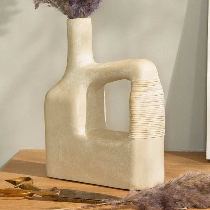 Sarafay Large Ecomix Cane Vase for wholesale by Expo Bazaar