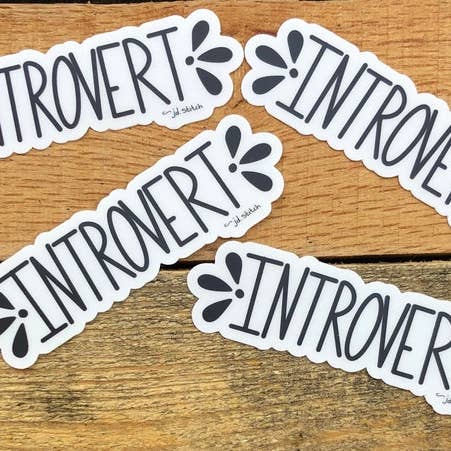 Autocollant transparent Introvert pour la vente par jd.stitch