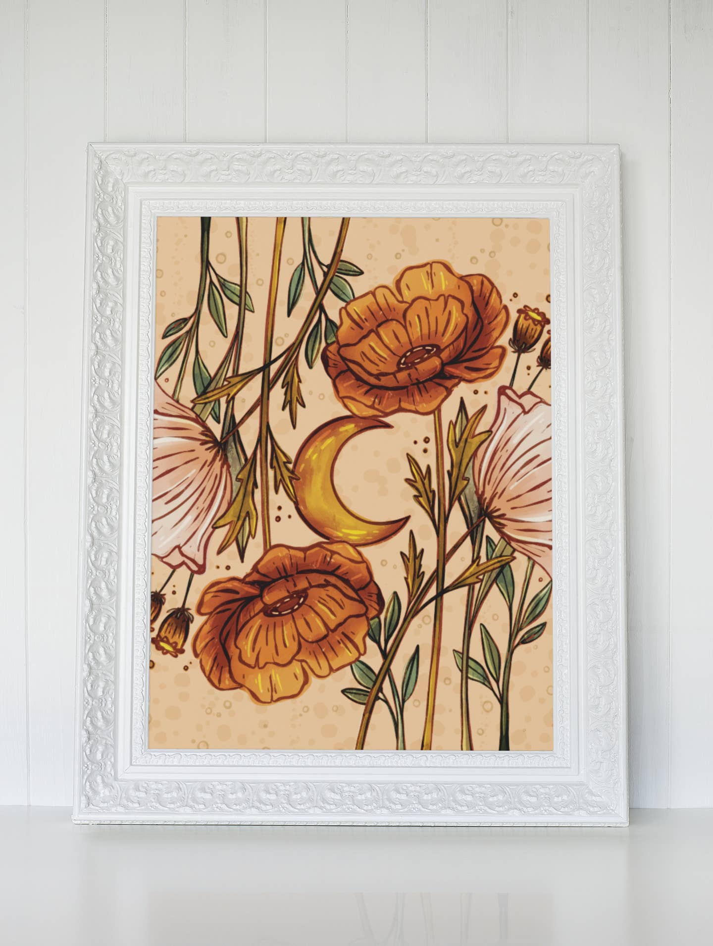 Kristin Heldt Art - Wholesale Art Print - Moonlit Poppies Art Print